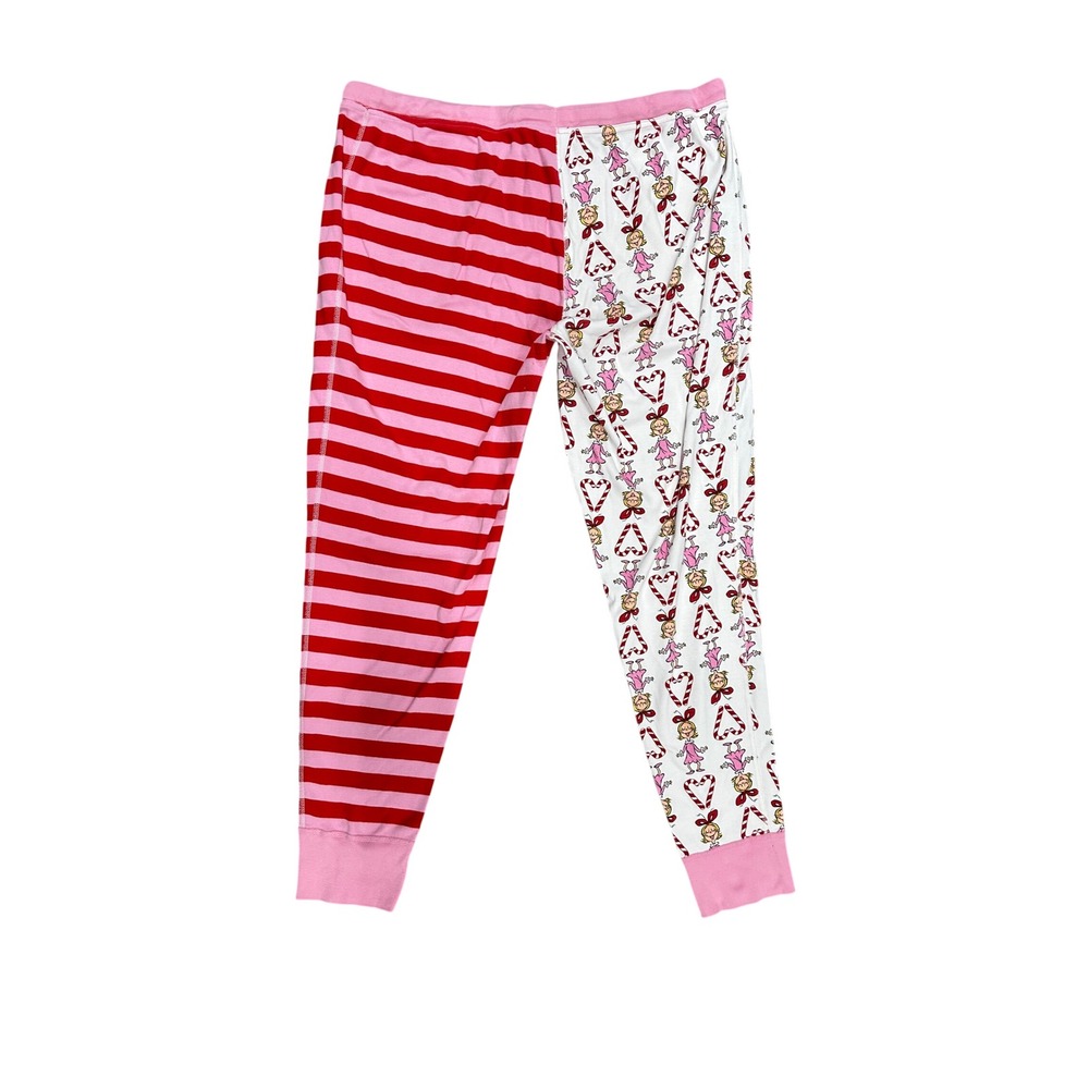 Hanna Andersson Pajama Pants Womens XXL Pink Organic Cotton Grinch Cindy Lou Who